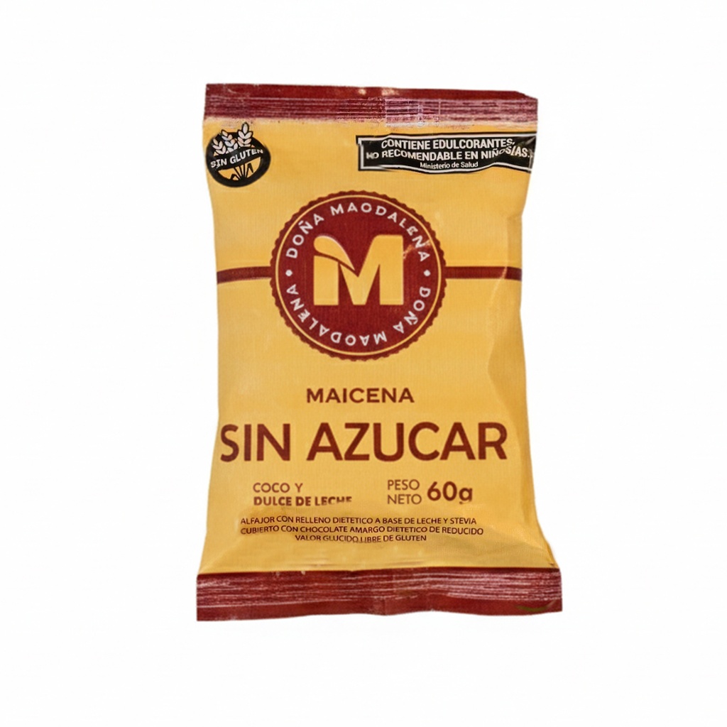 Alfajor de Maicena sin azucar - Doña Magdalena x 60grs x 12u x 9 cajas 