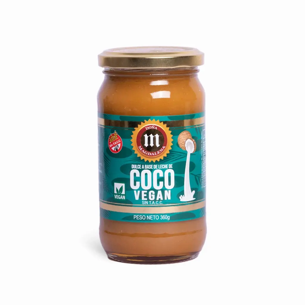 Dulce de Coco Vegano con azucar x 360grs x 12u - Doña Magdalena