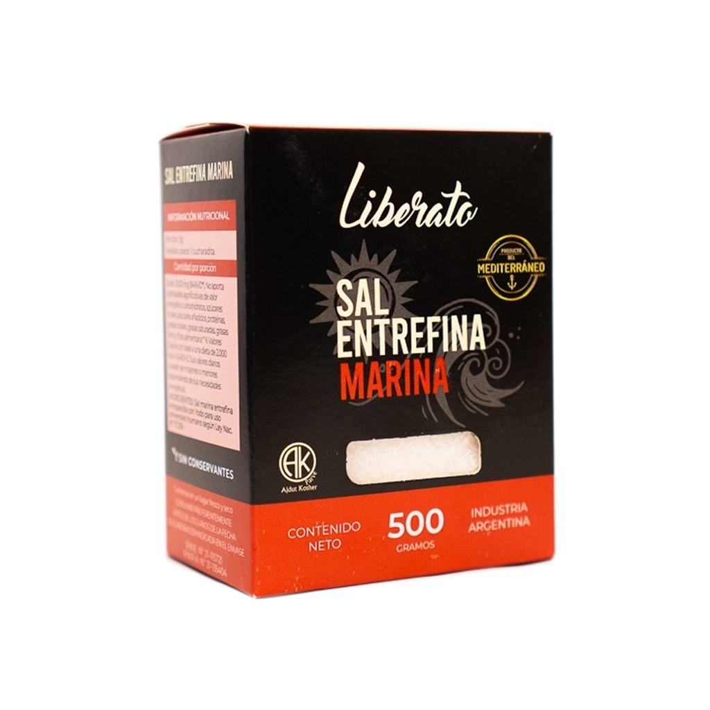Sal marina entrefina Liberato x 500grs x 3u