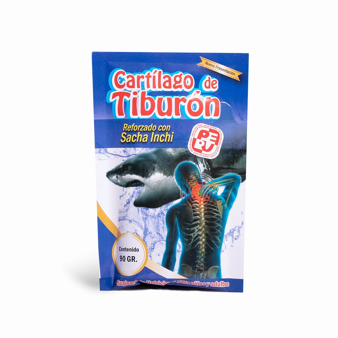 Sobres de Cartilago de tiburon 90grs Peru x 12u