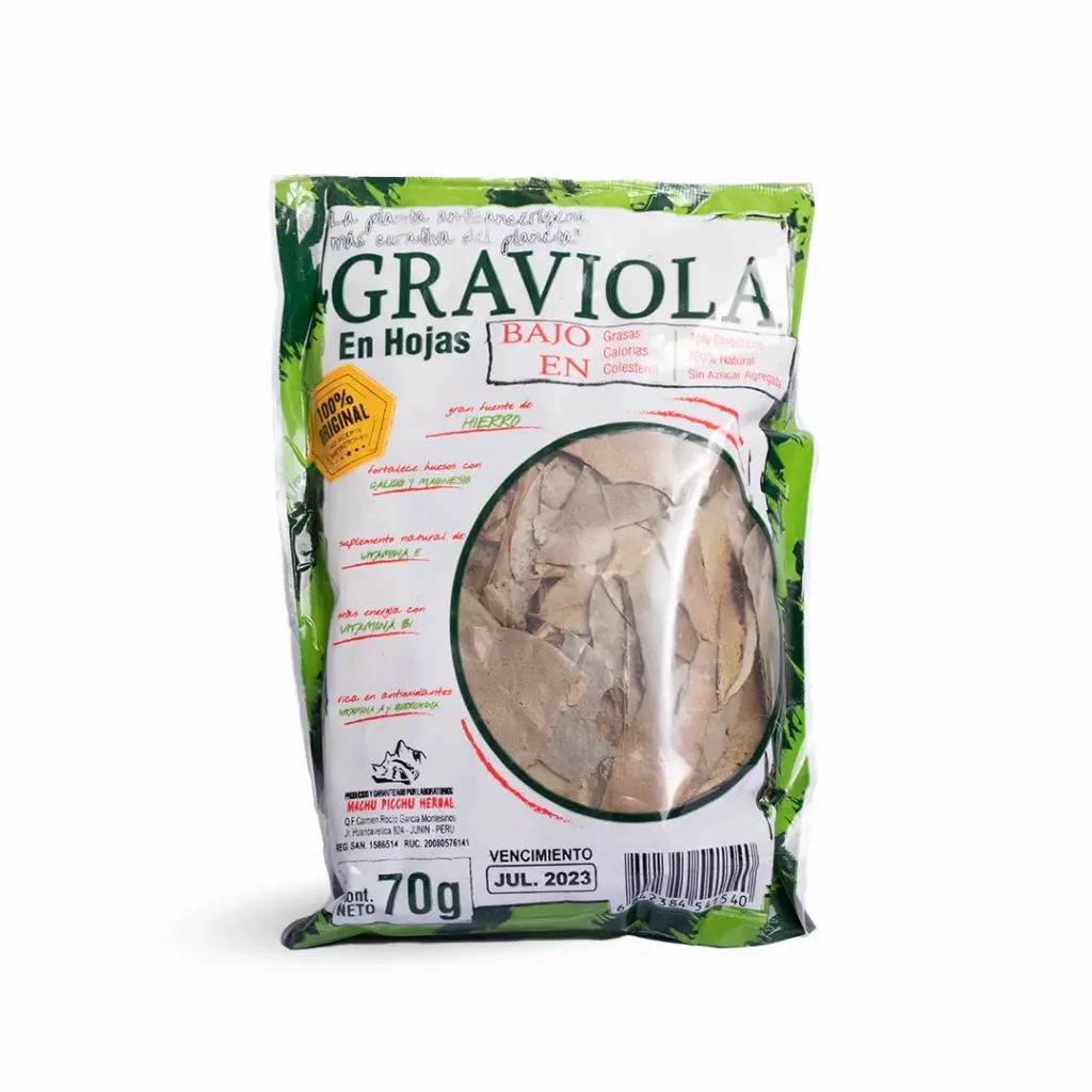 Hojas de graviola x 210grs x 1u