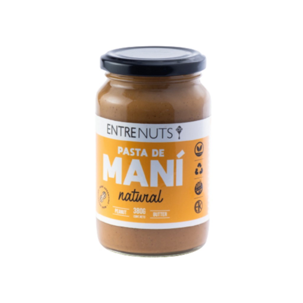 Pasta de mani Natural Entrenuts x 370grs x 1u