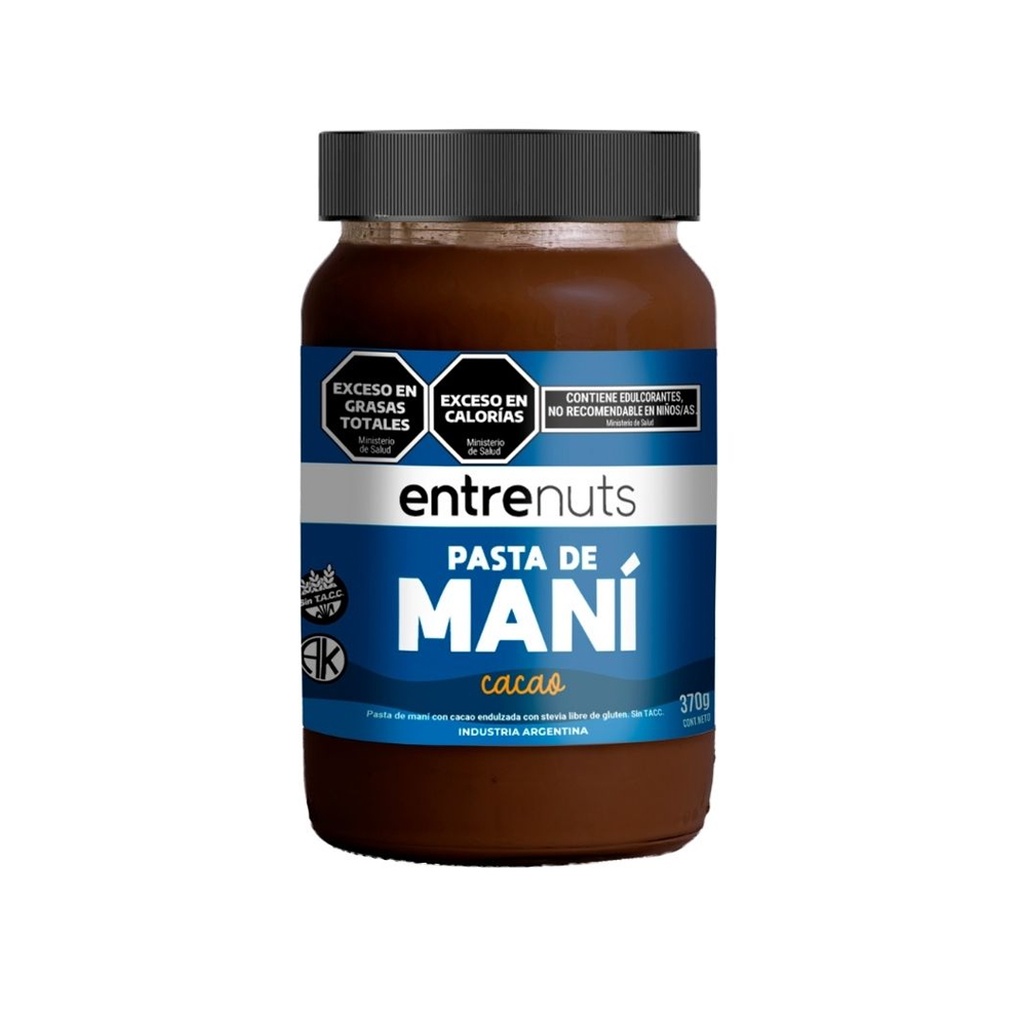 Pasta de mani Cacao Entrenuts x 370grs x 1u