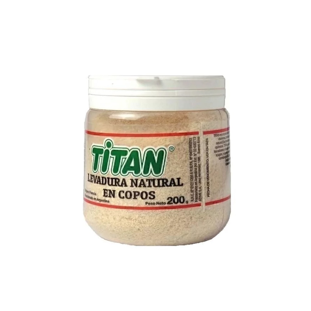 Levadura Natural Titan en copos x 200grs x 1u