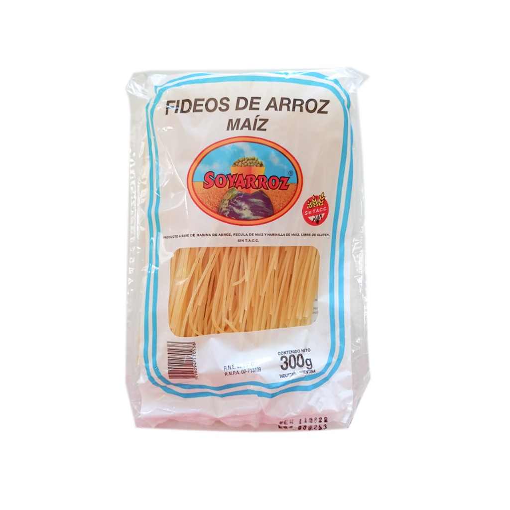 Fideos de Arroz de Maiz - Soyarroz x 300grs x 3u