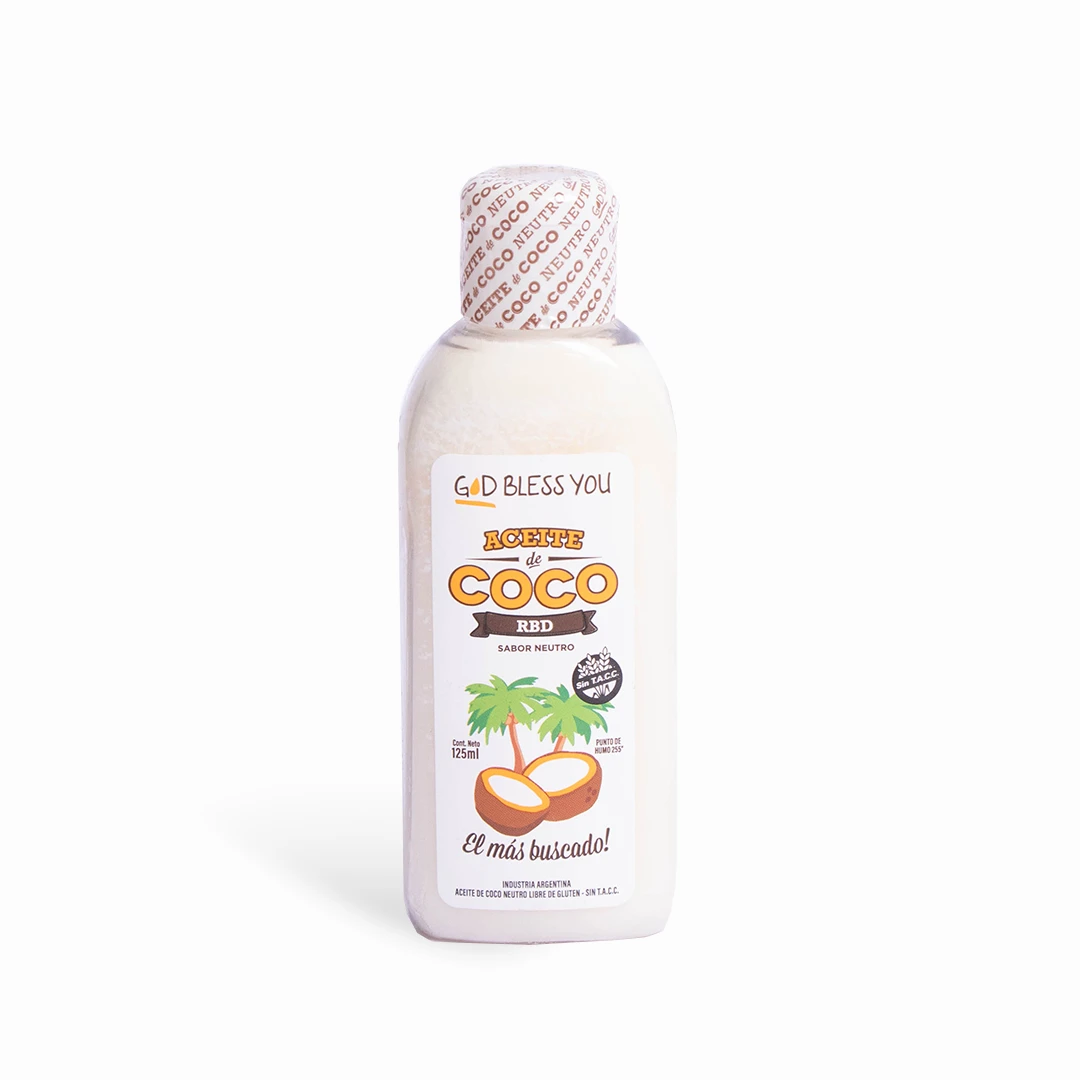 Aceite de coco neutro God bless you x 125ml x 1u