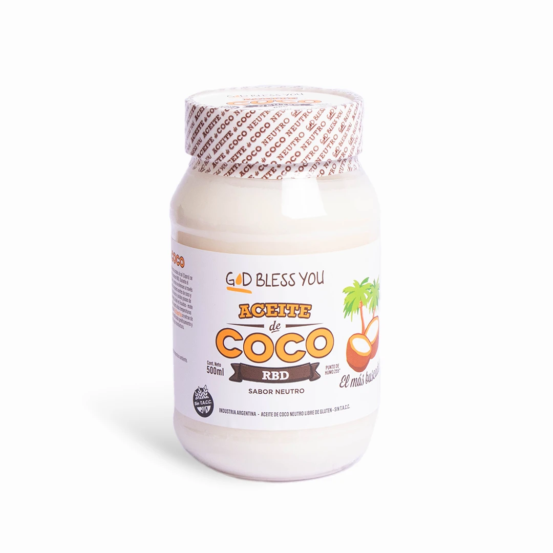 Aceite de coco neutro God bless you x 500ml x 1u