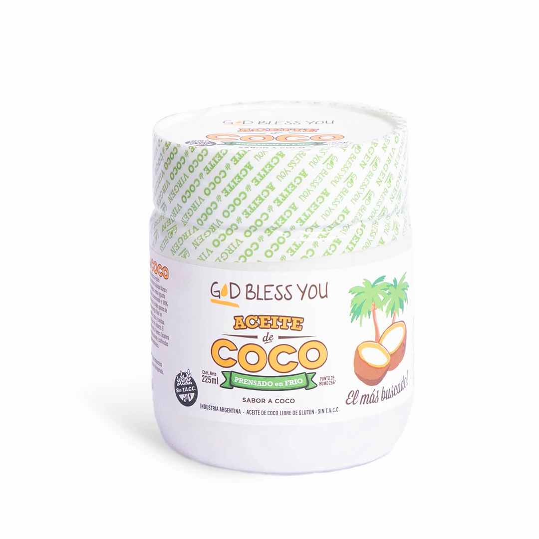Aceite de Coco Virgen x 225ml x 1u - God Bless You 