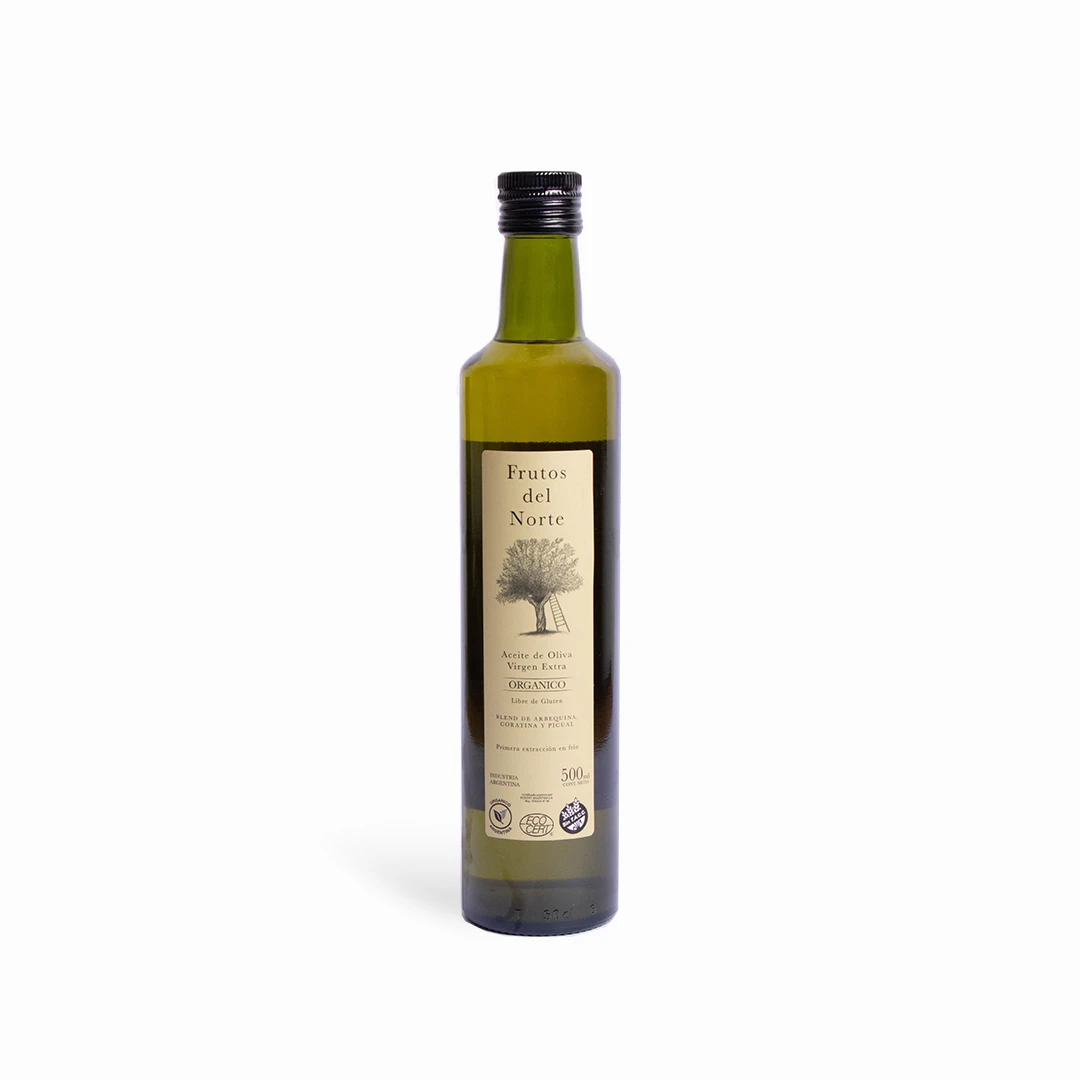 Aceite de oliva extra virgen organico x 500ml x 1u - Frutos del Norte