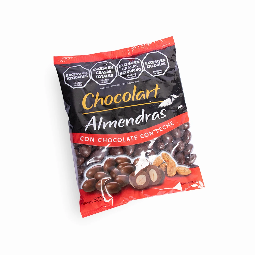 Almendras con chocolate recubiertas con cobertura leche Chocolart x 500grs x 1u