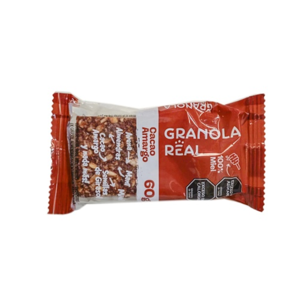Barritas con Cacao Amargo 60grs x 12u - Granola Real