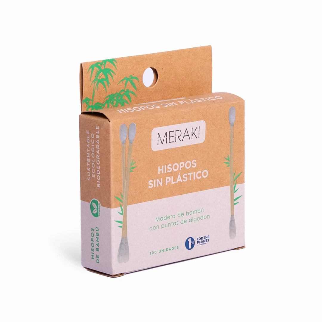 Hisopos biodegradables Meraki x 100u x 1u