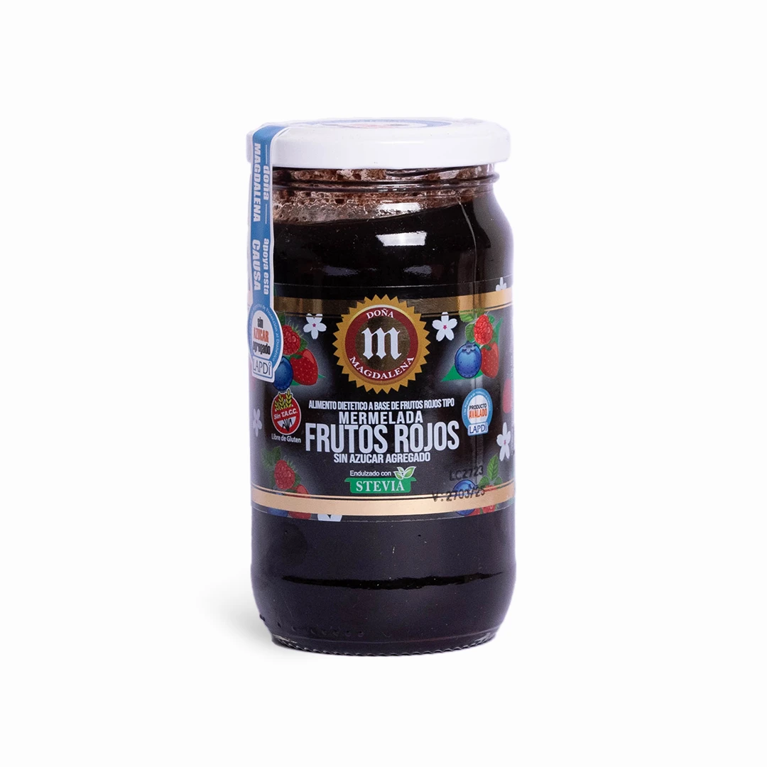 Mermelada sin azucar libre de gluten de frutos rojos - Doña Magdalena x 400grs x 3u