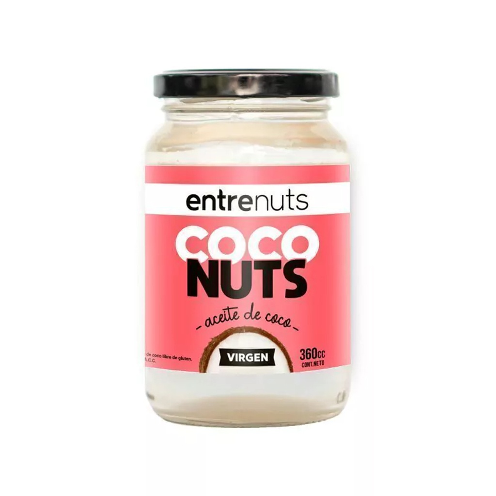 Aceite de coco Virgen Entrenuts x 360cc x 3u