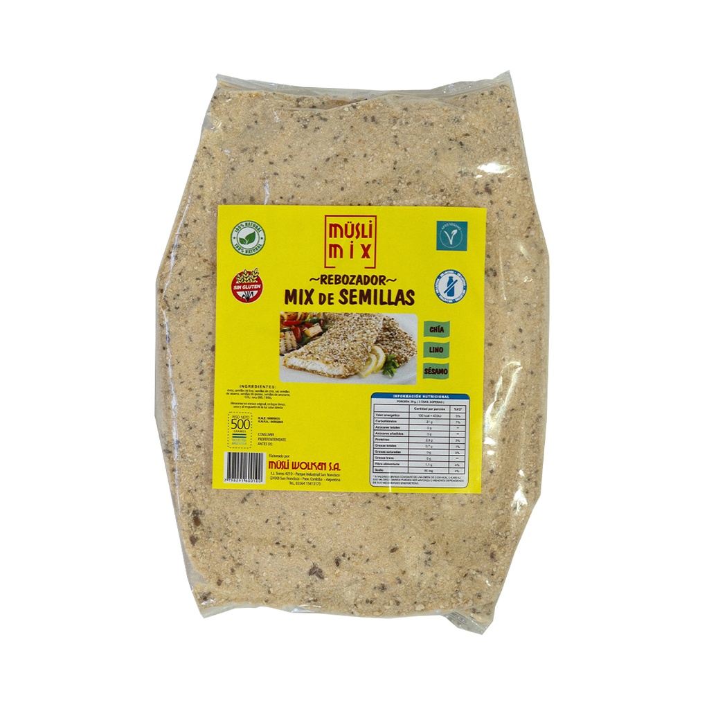 Rebozador de arroz Musli Mix Semillas Sin Tacc x 500grs x 3u 