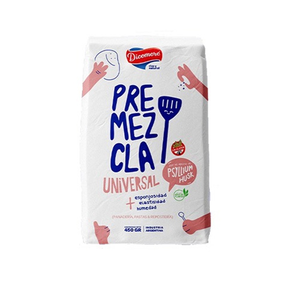 Premezcla Universal con Psyllium Husk x 450grs x 12u - Dicomere