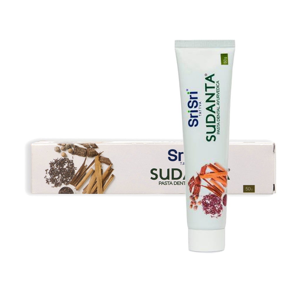 Pasta dental ayurvedica Sudanta sabor canela y clavo de olor x 50grs x 10u - Sri Sri