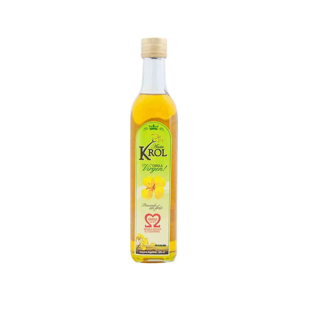 Aceite de Canola Virgen x 500ml x 12u - Krol