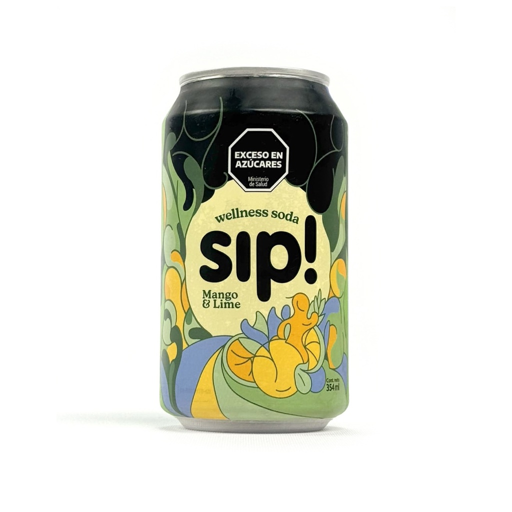 Wellness Soda Sip Mango y Lima x 354ml x 1u