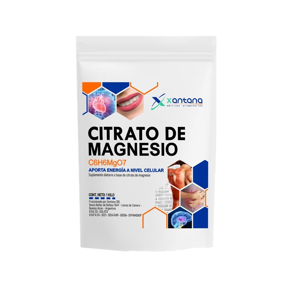 Citrato de magnesio en polvo x 1kg - Xantana