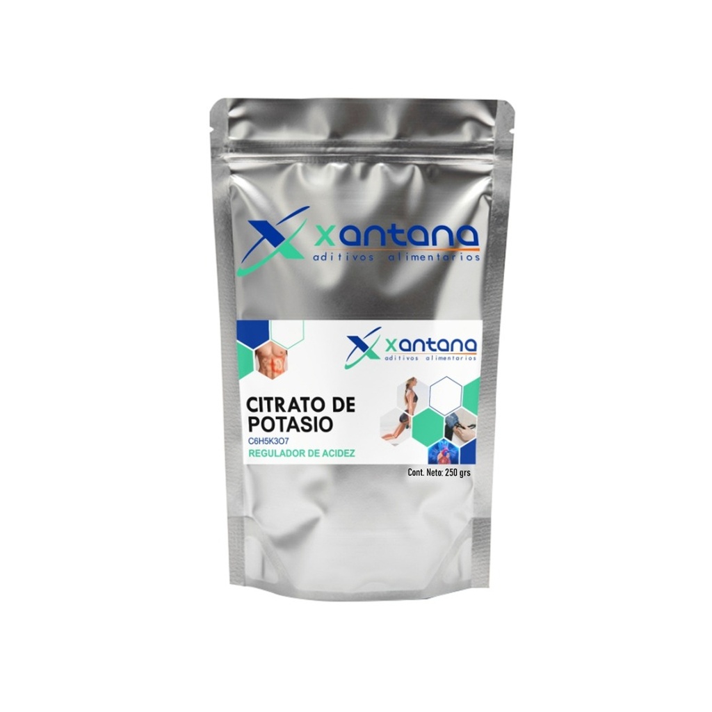 Citrato de potasio en polvo - Xantana x 250grs x 3u