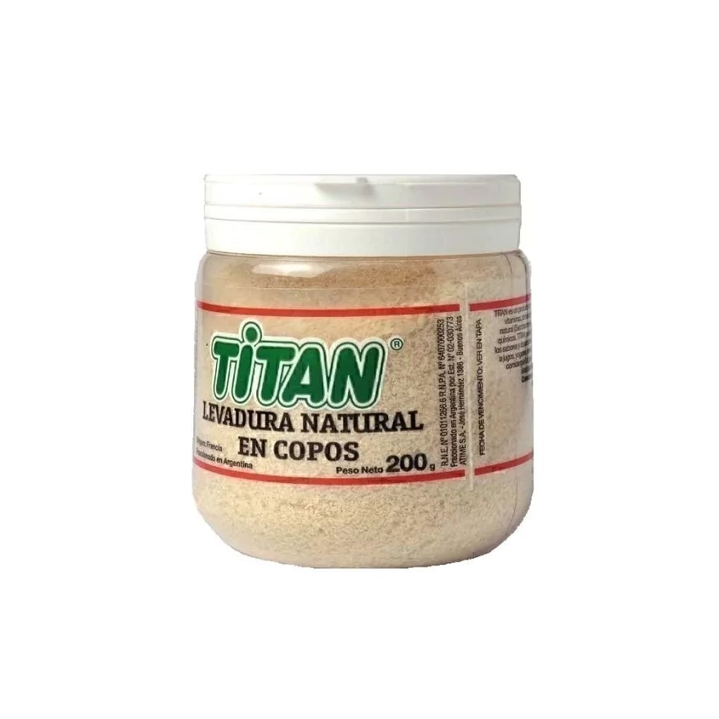 Levadura Natural en copos - Titan x 200grs x 3u