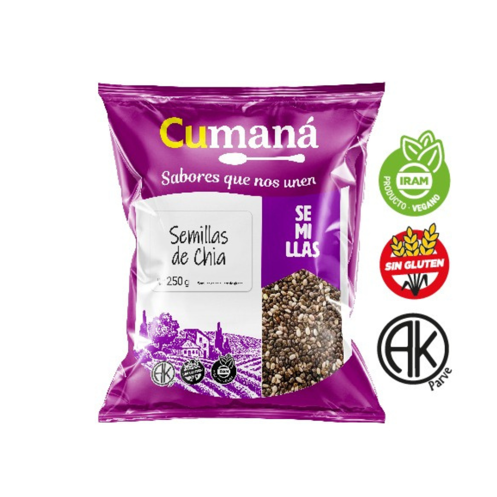 Semillas de Chia x 250grs x 10u