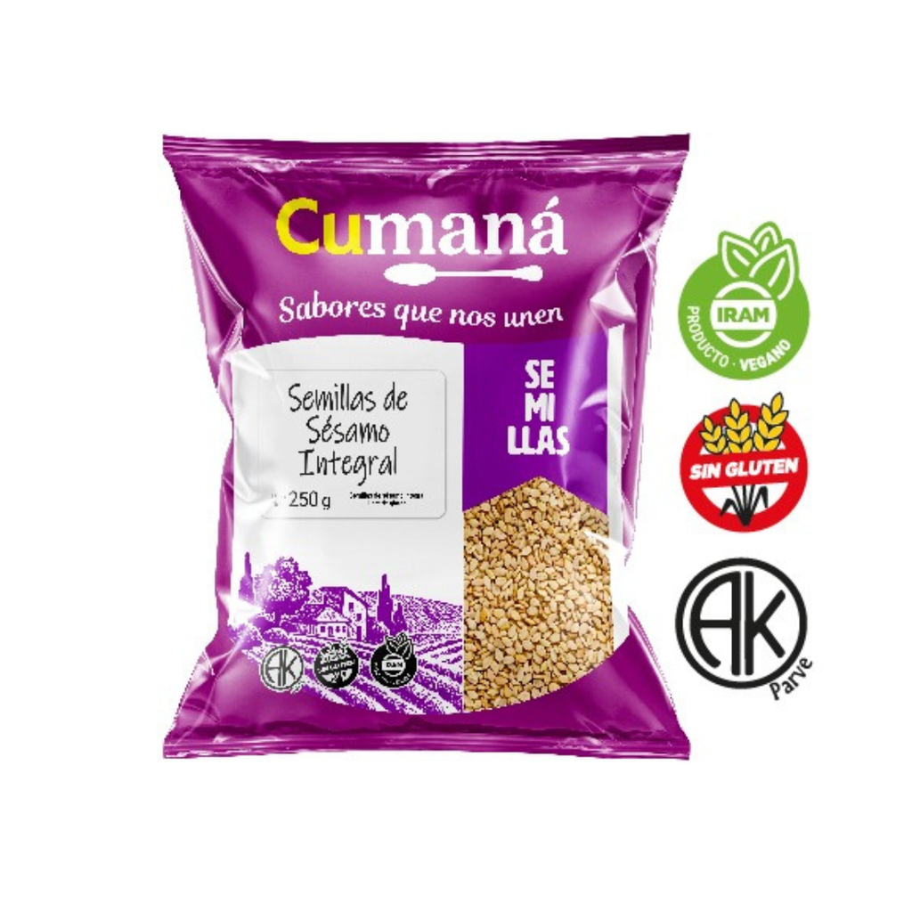 Semillas de Sesamo integral x 250grs x 1u - Cumana