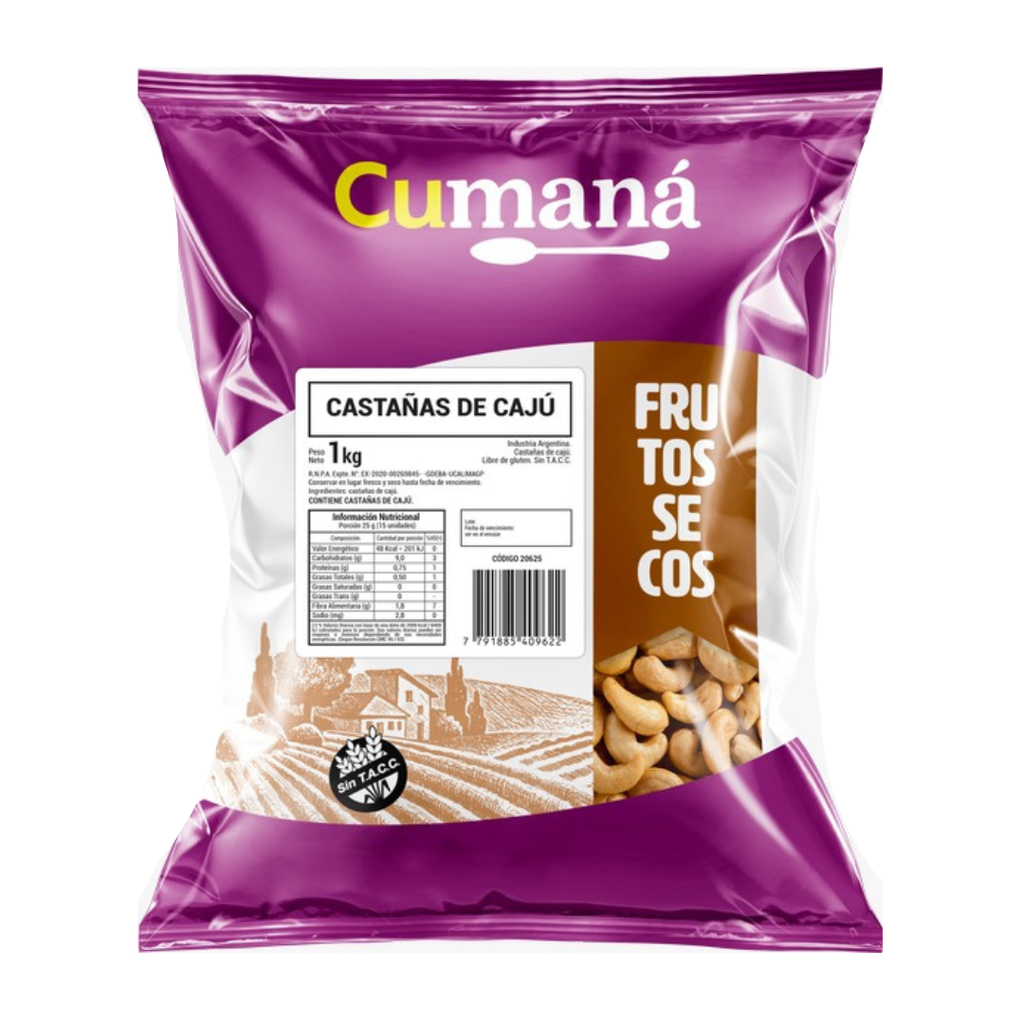 Castañas de Caju Brasil x 1kg x 10u