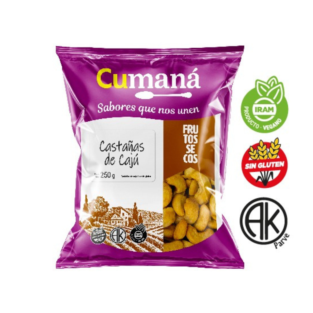 Castañas de Caju Cumana x 250grs x 1u