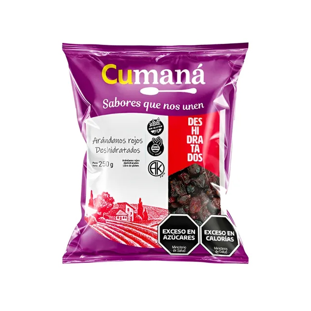 Arandanos Rojos Deshidratados x 250grs x 10u - Cumana