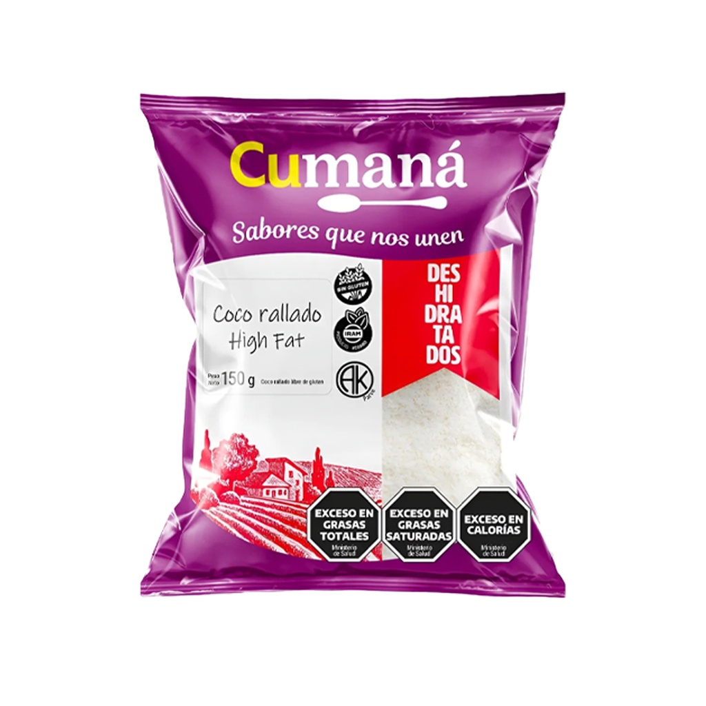 Coco Rallado High Fat - Cumana x 150grs x 3u 