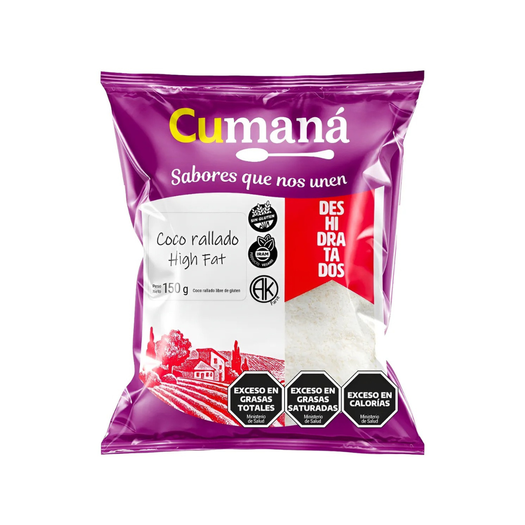 Coco Rallado High Fat Cumana x 150grs x 3u 