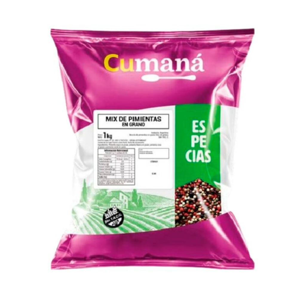 Mix de Pimientas en Grano x 1kg x 10u - Cumana