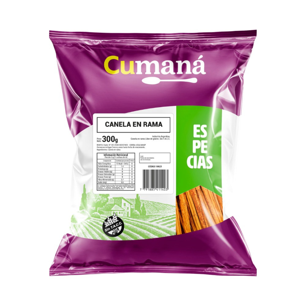 Canela en Rama x 300grs x 1u - Cumana