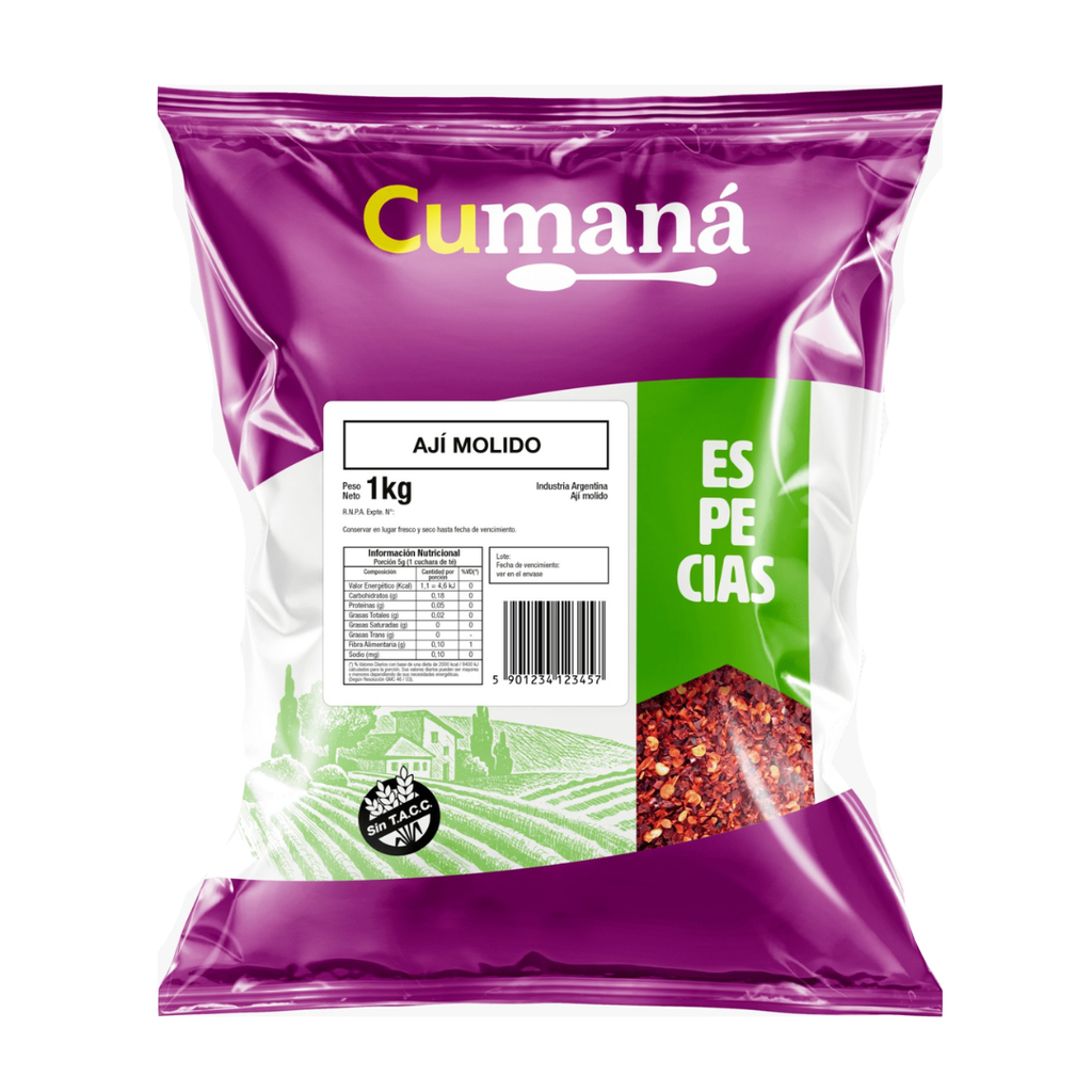 Aji Molido x 1kg x 10u - Cumana