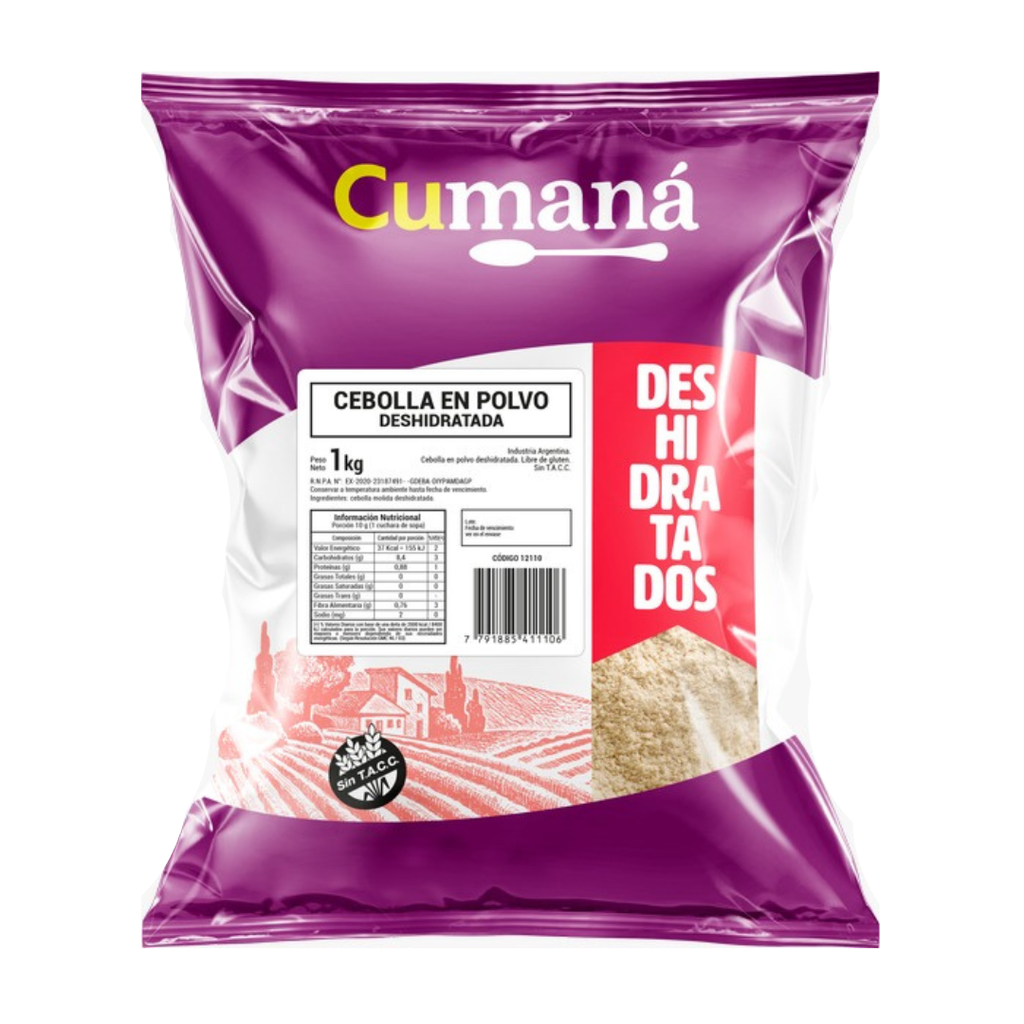 Cebolla en Polvo Deshidratada x 1kg x 10u - Cumana