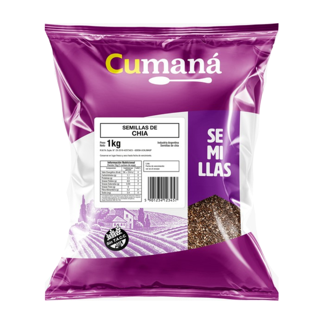 Semillas de Chia x 1kg x 3u 