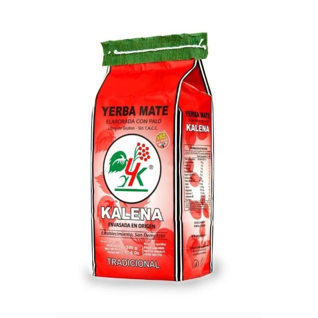 Yerba Mate con palo tradicional x 500grs x 12u - Kalena