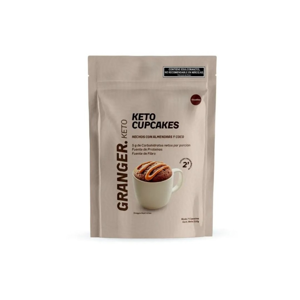 Keto Cupcakes sabor Chocolate x 210grs x 1u - Granger
