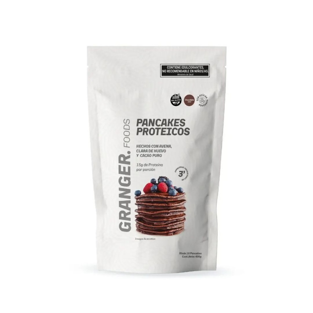Pancakes Proteicos sabor Chocolate x 400grs x 12u - Granger