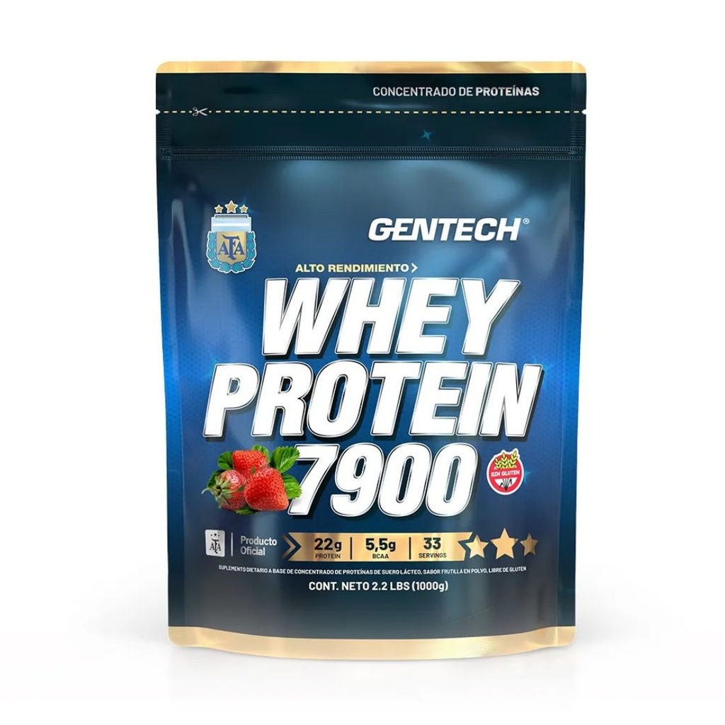 Whey Protein 7900 sabor Frutilla x 1kg x 1u - Gentech