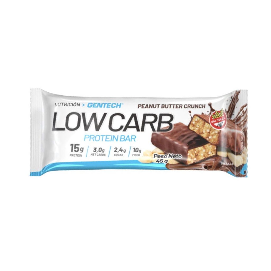 Barritas Proteicas Low Carb sabor Peanut Butter x 45grs x 10u - Gentech