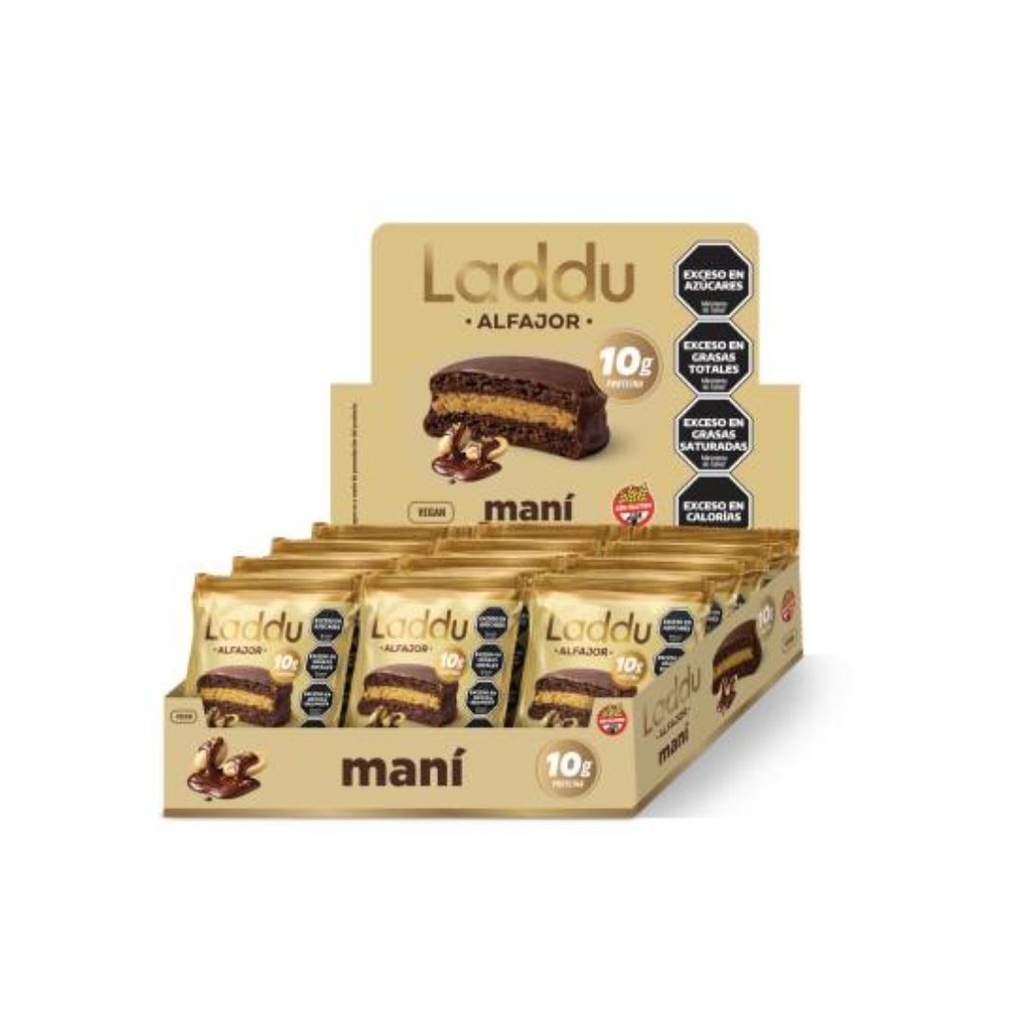 Alfajor de Mani Proteico x 60grs x 12u x 1 caja - Laddubar 