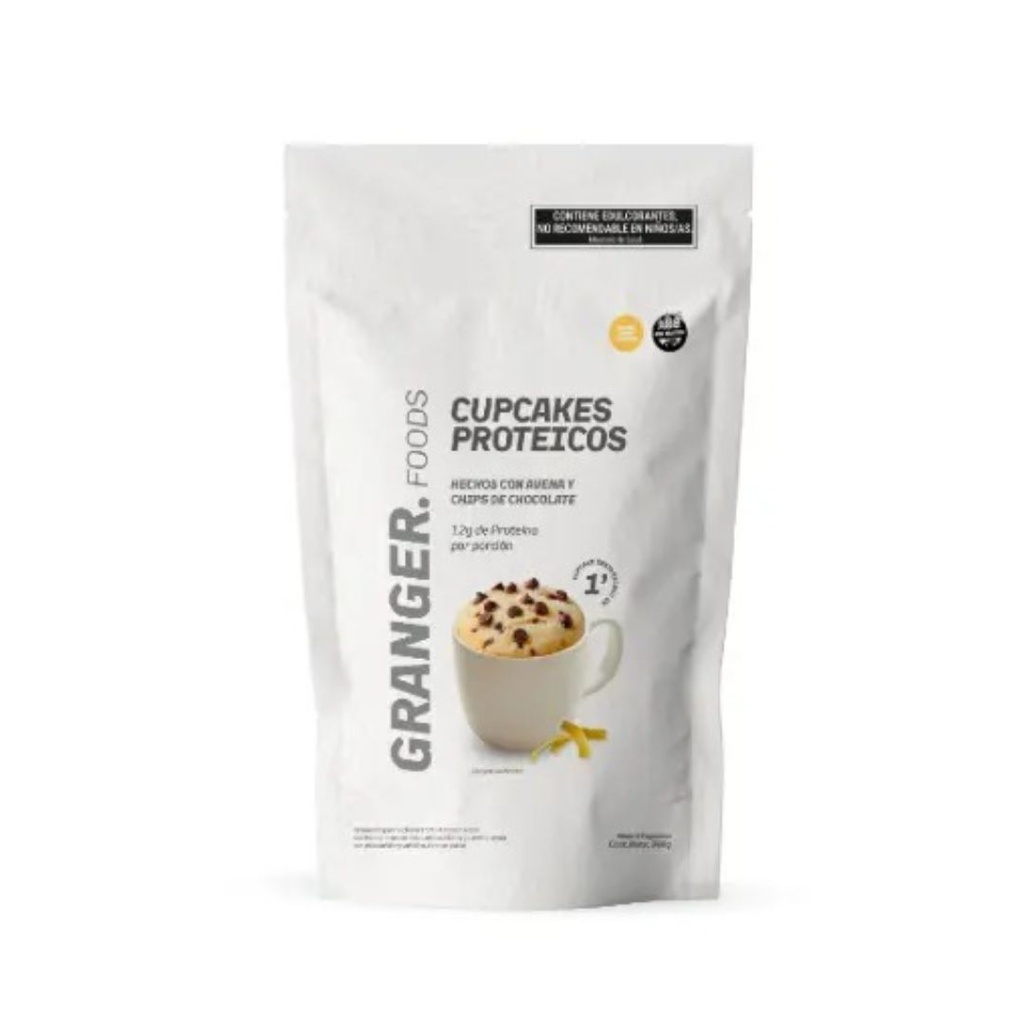 Cupcakes Proteicos sabor Vainilla Lemon con chips x 360grs x 12u- Granger  