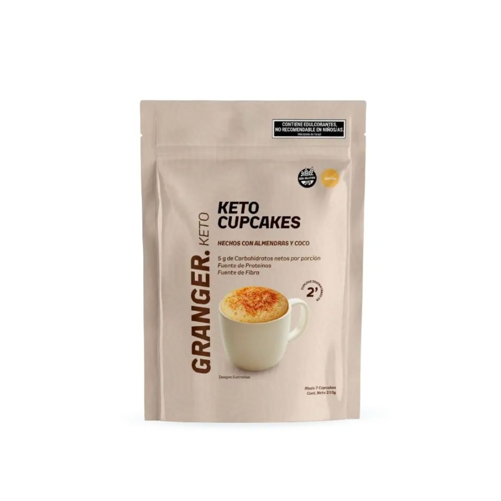 Keto Cupcakes sabor Vainilla x 210grs x 12u - Granger  