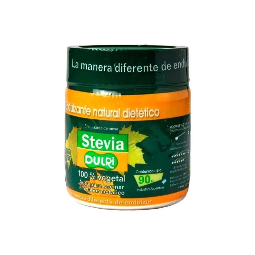 Edulcorante Natural Stevia pote x 90grs - Dulri  
