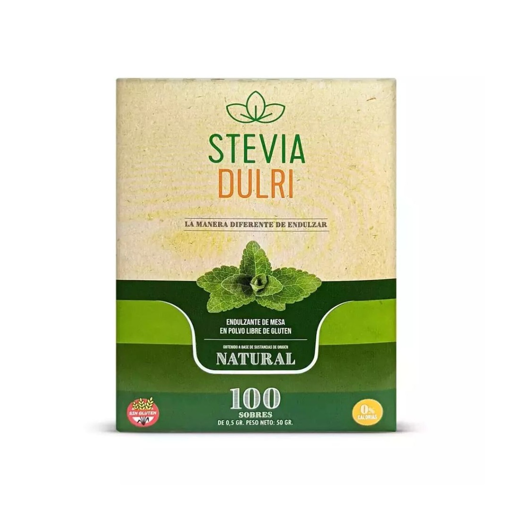 Edulcorante Natural Stevia 100 sobres x 12u - Dulri