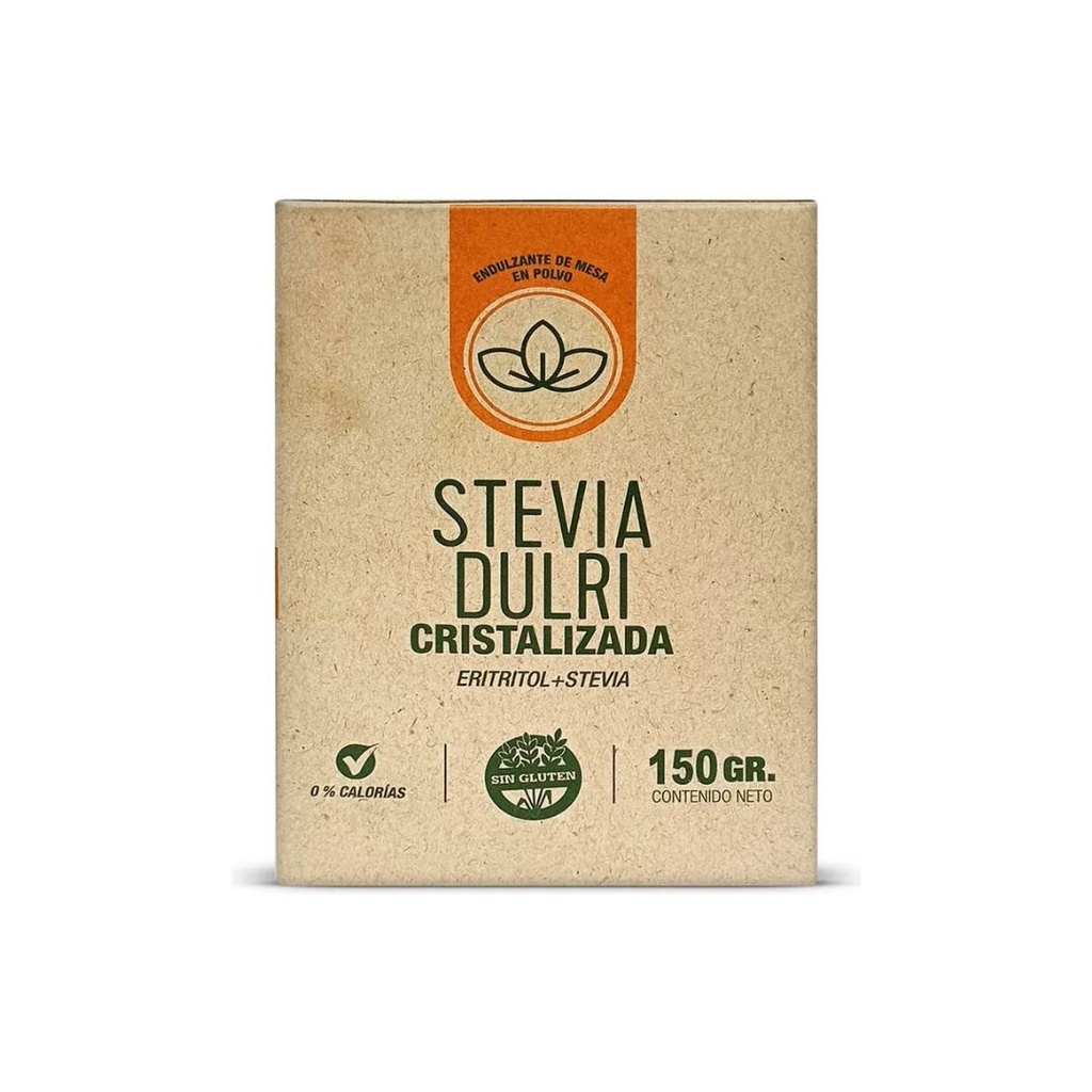 Stevia Cristalizada estuche x 150grs x 24u - Dulri 