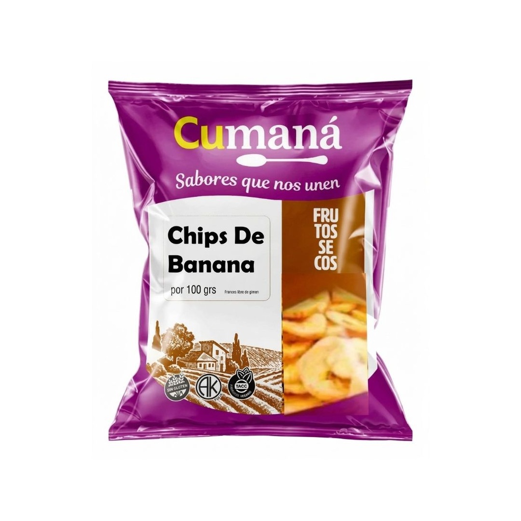 Chips de Banana x 100grs x 1u - Cumana 